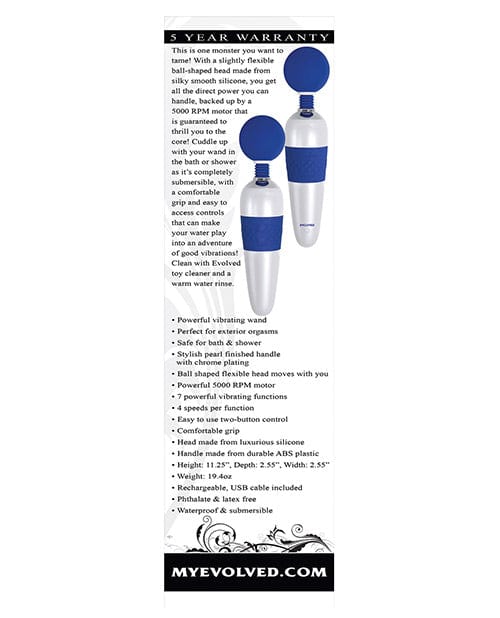 Evolved Novelties Evolved On The Dot Wand - Blue Vibrators