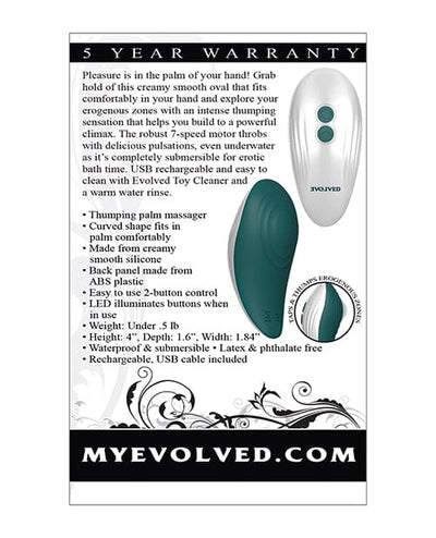 Evolved Novelties Evolved Palm Pleasure - Teal Vibrators