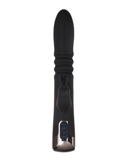 Evolved Novelties Evolved Rapid Rabbit Thrusting Dual Vibe - Black Vibrators