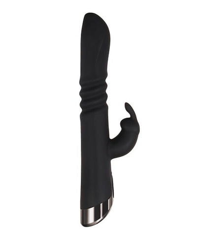 Evolved Novelties Evolved Rapid Rabbit Thrusting Dual Vibe - Black Vibrators