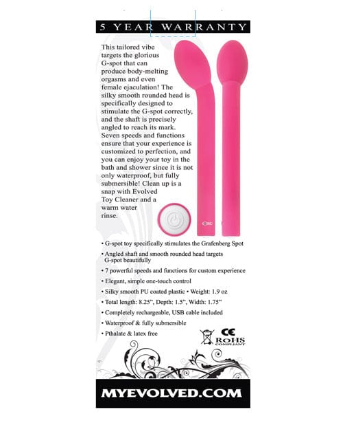 Evolved Novelties Evolved Rechargeable Power G - Pink Vibrators