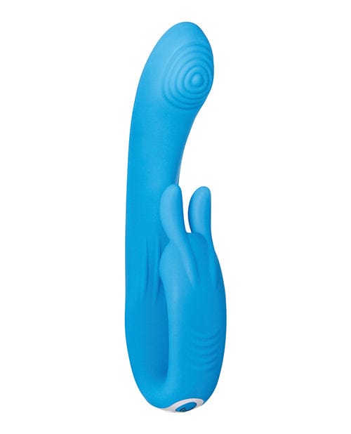 Evolved Novelties Evolved Sea Breeze Bunny Rechargeable Dual Stim - Blue Vibrators