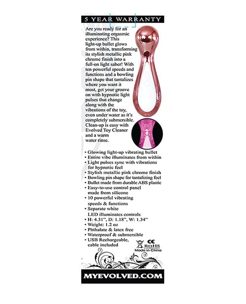 Evolved Novelties Evolved Starlite Bullet - Pink Vibrators