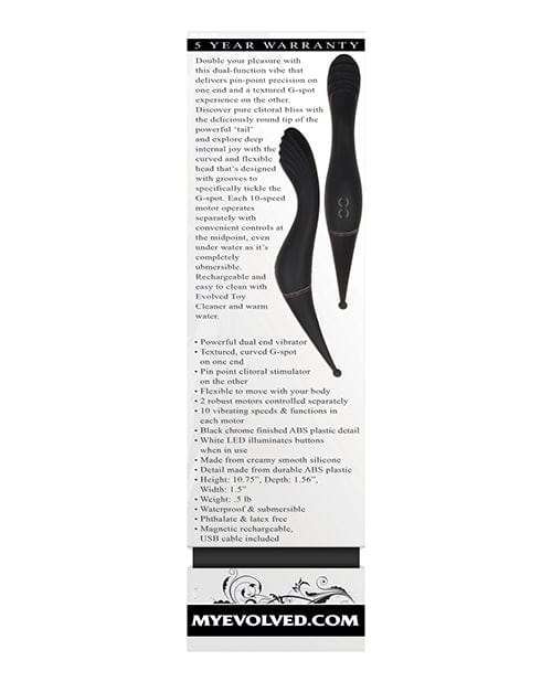 Evolved Novelties Evolved Tantalizing Teaser Dual End Vibrator - Black Vibrators