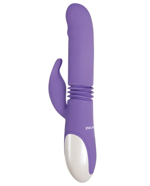 Evolved Novelties Evolved Thick & Thrust Bunny Dual Stim Rechargeable - Purple Vibrators