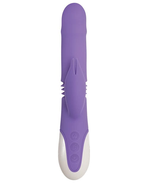 Evolved Novelties Evolved Thick & Thrust Bunny Dual Stim Rechargeable - Purple Vibrators