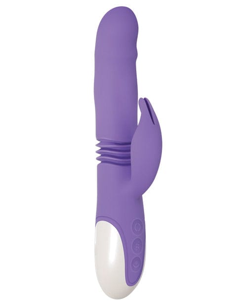 Evolved Novelties Evolved Thick & Thrust Bunny Dual Stim Rechargeable - Purple Vibrators