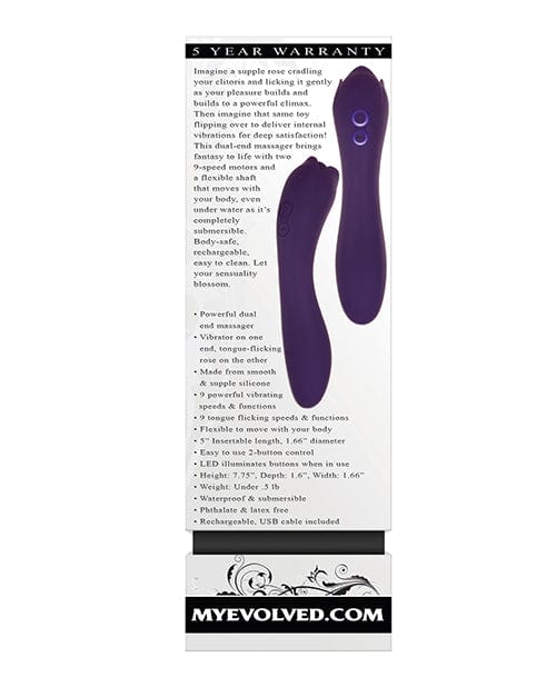 Evolved Novelties Evolved Thorny Rose Dual End Massager - Purple Vibrators