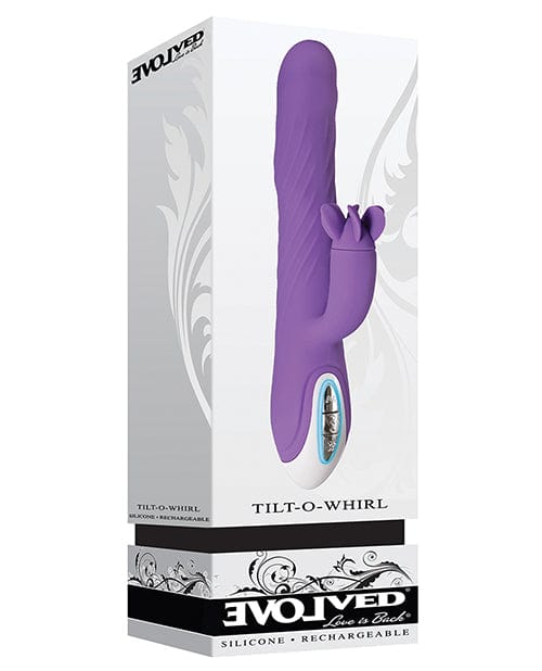 Evolved Novelties Evolved Tilt O Whirl Dual Stim - Purple Vibrators