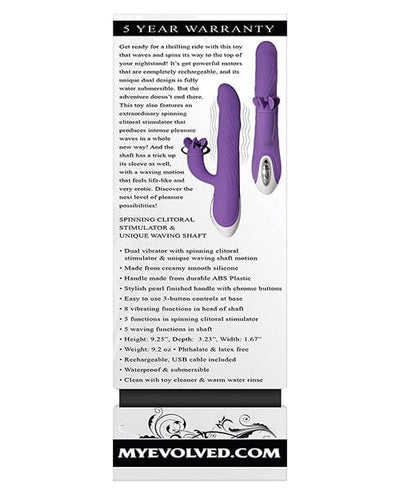 Evolved Novelties Evolved Tilt O Whirl Dual Stim - Purple Vibrators