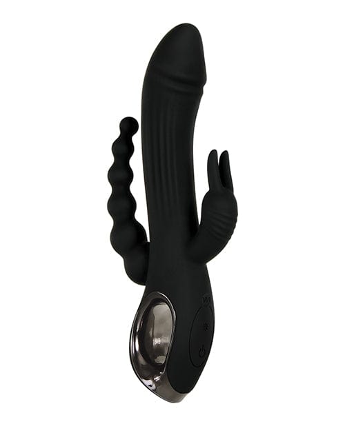 Evolved Novelties Evolved Trifecta Triple Stim Rechargeable - Black Vibrators