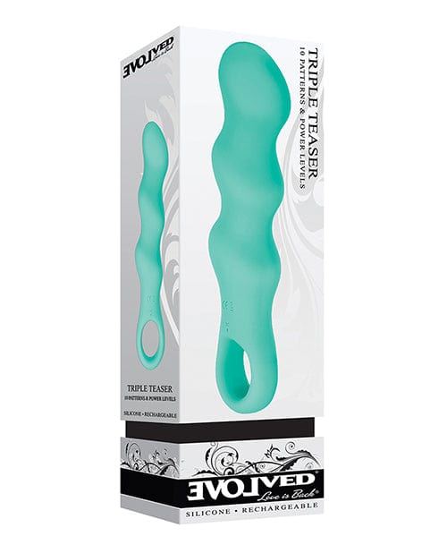 Evolved Novelties Evolved Triple Teaser - Teal Vibrators