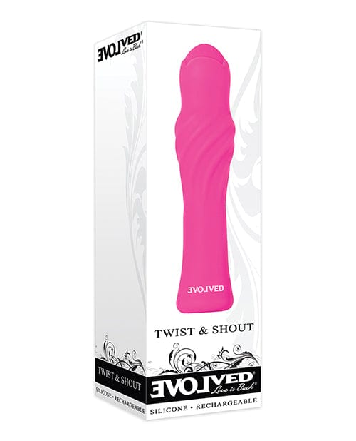 Evolved Novelties Evolved Twist &amp; Shout Rechargeable Bullet - Pink Vibrators
