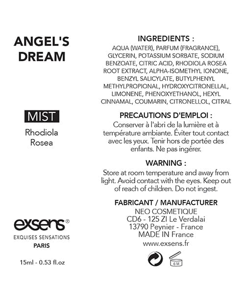 Exsens Of Paris Endorphins Booster - 15 mL Angels Dream