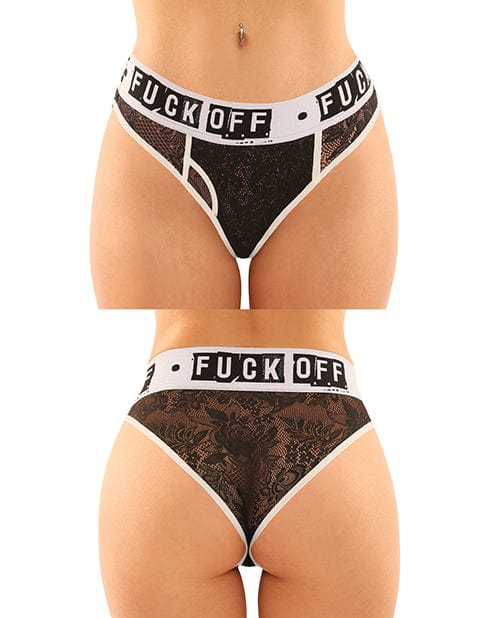 Vibes Buddy Fuck Off Lace Boy Brief & Lace Thong