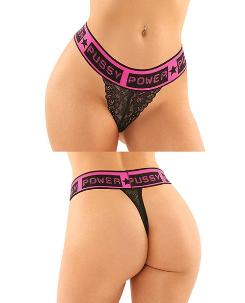 Fantasy Lingerie Vibes Buddy Pack Pussy Power Micro Brief & Lace Thong Lingerie & Costumes