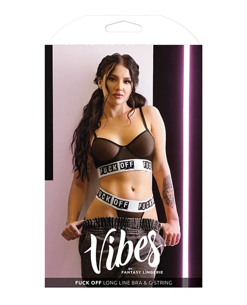 Vibes Fuck Off Mesh Bra & Thong