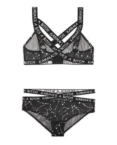 Fantasy Lingerie Vibes Karma's A Bitch Bralette & Cutout Panty Lingerie & Costumes