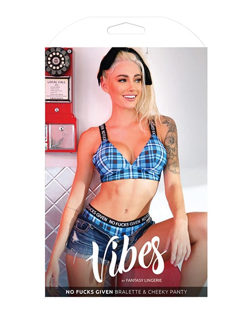 Fantasy Lingerie Vibes No Fuck Given Bralette &amp; Cheeky Panty Lingerie &amp; Costumes