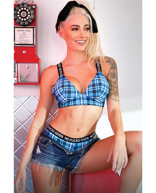 Fantasy Lingerie Vibes No Fuck Given Bralette &amp; Cheeky Panty Large/Extra Large Lingerie &amp; Costumes