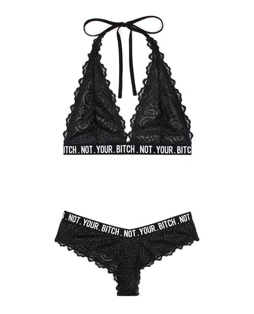 Fantasy Lingerie Vibes Not Your Bitch Bralette &amp; Cheeky Panty Lingerie &amp; Costumes