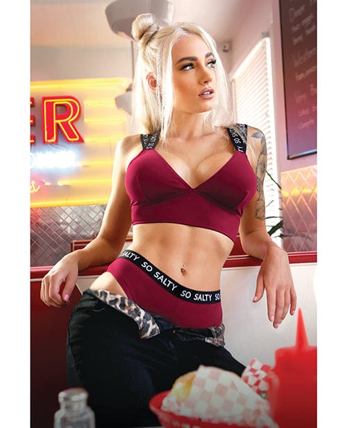 Fantasy Lingerie Vibes So Salty Long Line Bra &amp; Cheeky Panty Large/Extra Large Lingerie &amp; Costumes