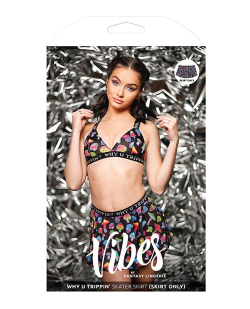 Fantasy Lingerie Vibes Why U Trippin Skater Skirt Black Lingerie &amp; Costumes
