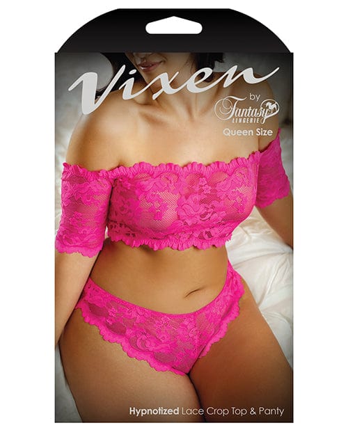 Fantasy Lingerie Vixen Hypnotized Lace Crop &amp; Panty Ultra Lingerie &amp; Costumes
