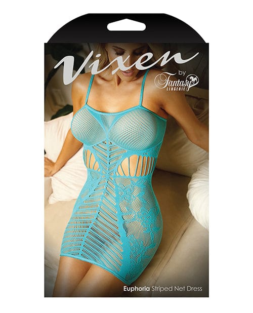 Fantasy Lingerie Vixen Stripe Pattern Net Dress Blue Lingerie &amp; Costumes