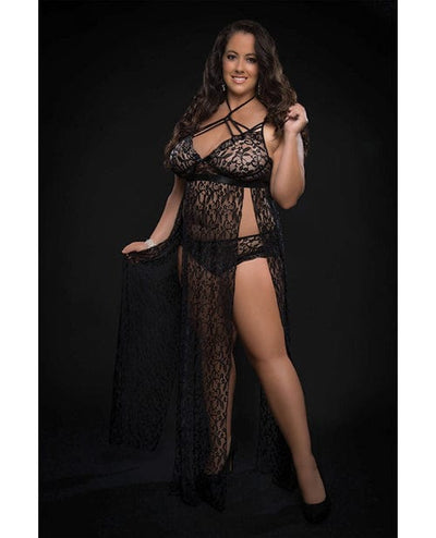 G World Intimates Lace Night Gown with Lace Panty Lingerie & Costumes