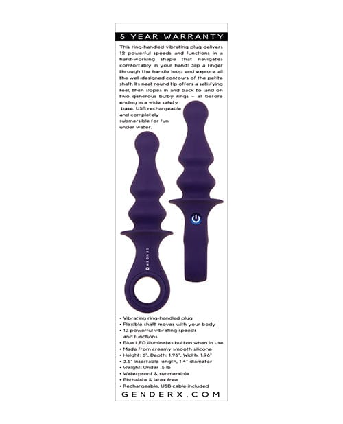 Gender X Gender X Ring Pop - Purple Anal Toys