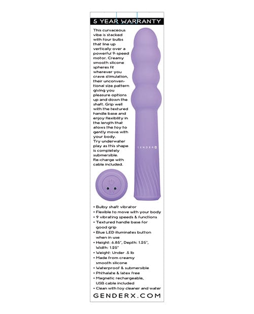 Gender X Gender X Bumpy Ride - Purple Vibrators