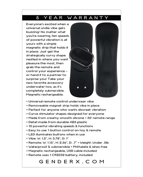 Gender X Gender X Our Undie Vibe - Black Vibrators