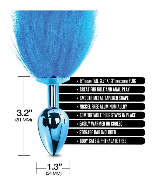 Global Novelties LLC Nixie Metal Butt Plug W/faux Fur Tail Anal Toys