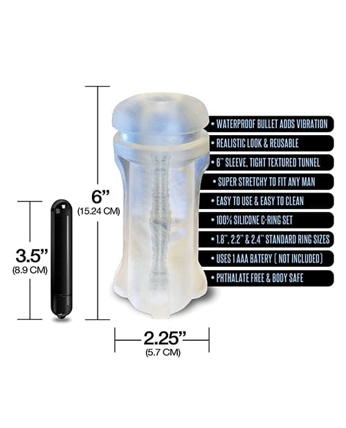 Global Novelties LLC Mstr B8 Hand Cuff Vibrating Stroker Pack - Kit Of 5 Clear Penis Toys