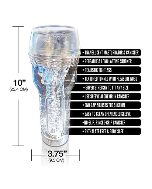 Global Novelties LLC Mstr B8 In The Clear Anal Stroker - Clear Penis Toys