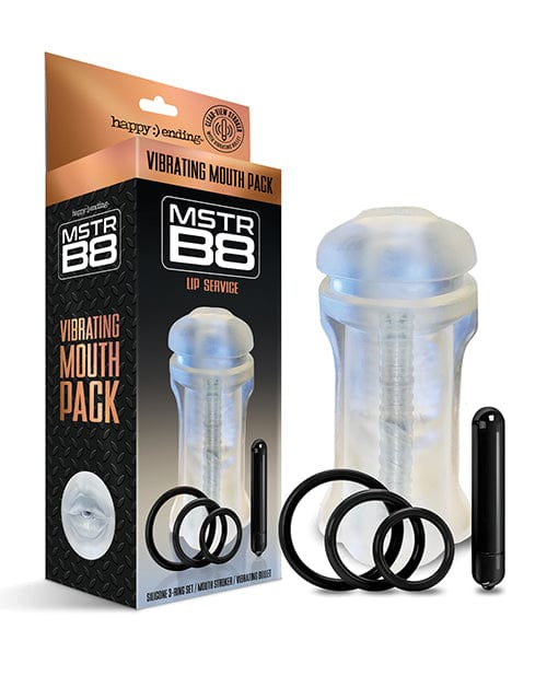Global Novelties LLC Mstr B8 Lip Service Vibrating Mouth Pack - Kit Of 5 Clear Penis Toys
