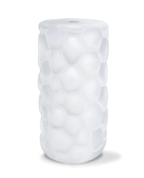 Global Novelties LLC Pleasure Package Use with Caution Tight Textured Stroker - White Penis Toys