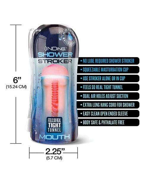 Global Novelties LLC Shower Stroker Mouth - Ivory Penis Toys