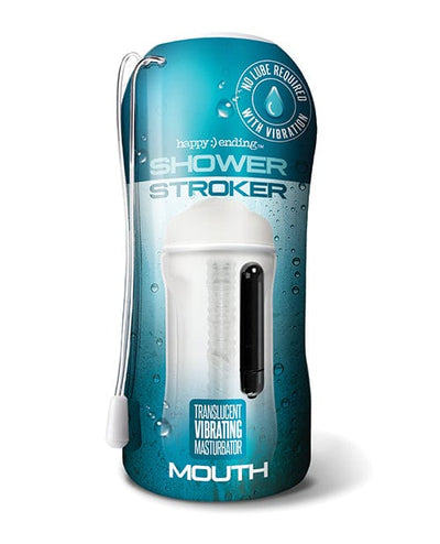 Global Novelties LLC Shower Stroker Vibrating Mouth - Clear Penis Toys