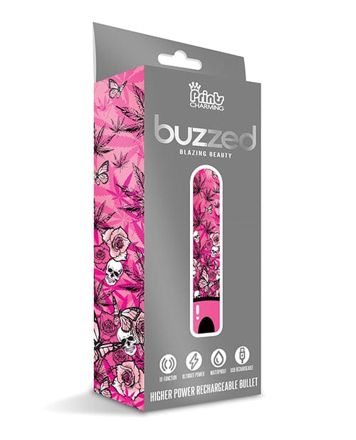 Global Novelties LLC Buzzed 3.5" Rechargeable Bullet - Blazing Beauty Pink Vibrators