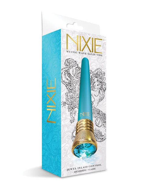 Global Novelties LLC Nixie Mystic Wave Satin Classic Vibe - 10 Function Aquamarine Vibrators