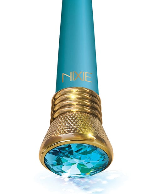 Global Novelties LLC Nixie Mystic Wave Satin Classic Vibe - 10 Function Aquamarine Vibrators