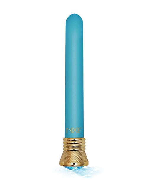 Global Novelties LLC Nixie Mystic Wave Satin Classic Vibe - 10 Function Aquamarine Vibrators