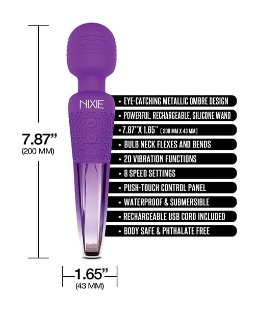 Global Novelties LLC Nixie Rechargeable Wand Massager Vibrators