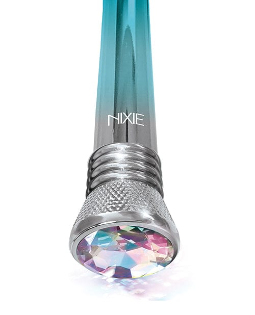 Global Novelties LLC Nixie Waterproof Bulb Vibe  - 10 Function Blue Ombre Glow Vibrators