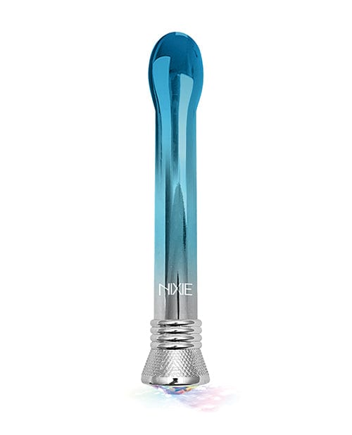 Global Novelties LLC Nixie Waterproof Bulb Vibe  - 10 Function Blue Ombre Glow Vibrators