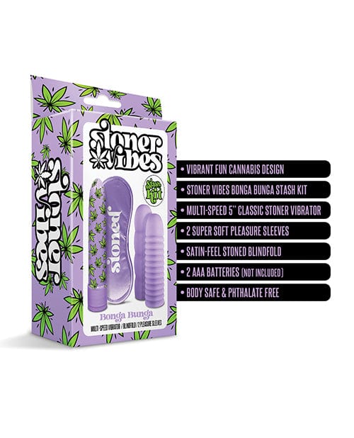 Global Novelties LLC Stoner Vibes Bonga Bunga Stash Kit - Purple Vibrators