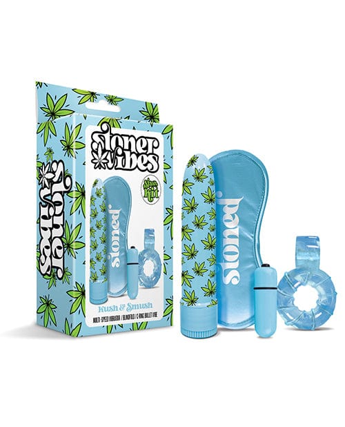 Global Novelties LLC Stoner Vibes Kush &amp; Smush Stash Kit - Blue Vibrators