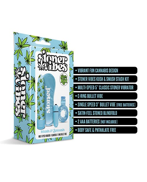 Global Novelties LLC Stoner Vibes Kush & Smush Stash Kit - Blue Vibrators
